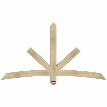 Ekena Millwork Alberta Rough Sawn Timber Gable Bracket, Douglas Fir, 72"W x 39"H x 4"D x 4"F, 13/12 Pitch GBW072X39X0404ALB00RDF
